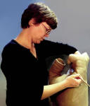 Jennifer Hennig, Ceramic Artist, teaches youth art clay and adult sculpture classes at the Santa Cruz Mountains Art Center