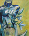 "Blue Nude", Acrylic Painting by Tina Masciocchi